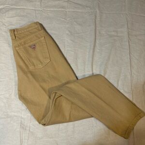 Guess VINTAGE tan Jeans with Logo Detail